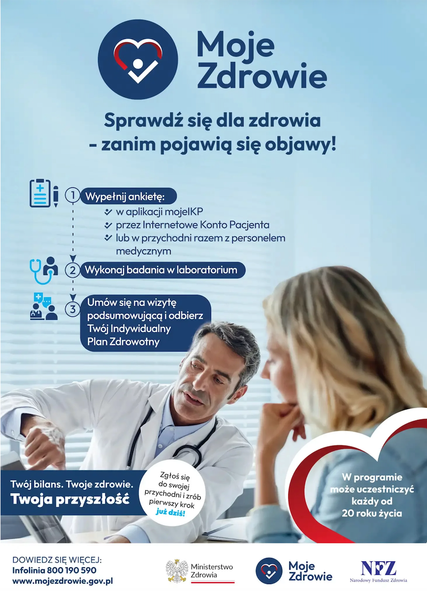 Plakat programu Moje Zdrowie